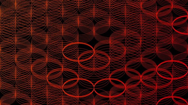 Abstract line 3D virtual isometric circle lighting moving, Technology network digital data transfer concept design, glowing on black background animation 4K