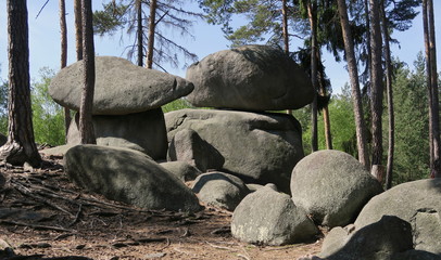 granite rock formation Viklan - near Žihle in the western part of the Czech Republic