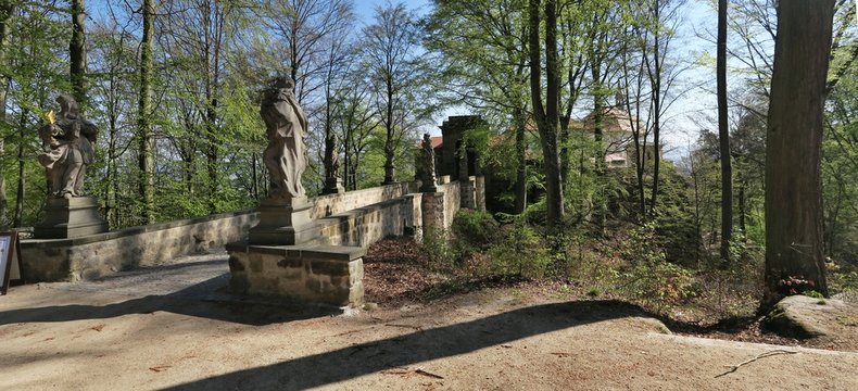 entrance bridge to Vald&scaron;tejn Castle in Česk&yacute; r&aacute;j near Turnov in the Czech Republic