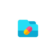medicine list file icon design. medical healthcare vector illustration