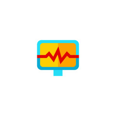 cardiogram monitor icon design. medical healthcare vector illustration
