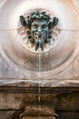 bacchus fountain in Marche Italy