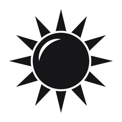 Sun icon vector isolated on white background