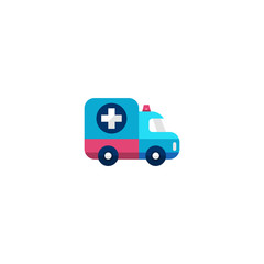 ambulance truck emergency car icon design. medical vehicle vector illustration