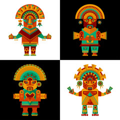 Inca ceremonial sculptures.