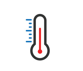 Hot temperature icon vector on white background 