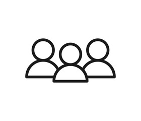 Modern people icon vector - people line icon vector 