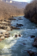 Mountain rivers are a source of clean water.