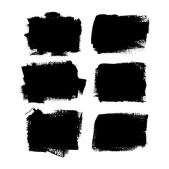 Set of brush strokes