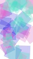 Multicolored translucent hexagons on white background. Vertical image orientation. 3D illustration