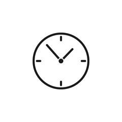 Clock icon in trendy style. Simple modern design illustration.