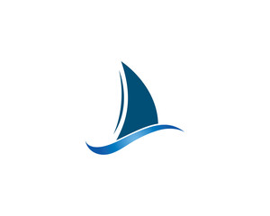 Fototapeta premium sailing logo vector icon concept