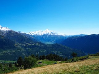 Fototapeta na wymiar Georgian mountains in Svaneti.