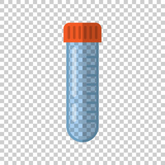 Chemistry beakers sign icon in transparent style. Flask test tube vector illustration on isolated background. Alchemy business concept.