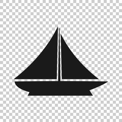 Ship cruise sign icon in transparent style. Cargo boat vector illustration on isolated background. Vessel business concept.