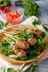 Grilled minced beef meat