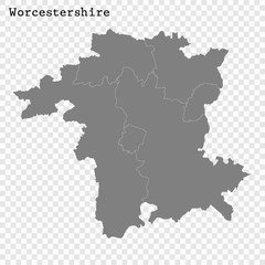 Obraz premium High Quality map is a county of England