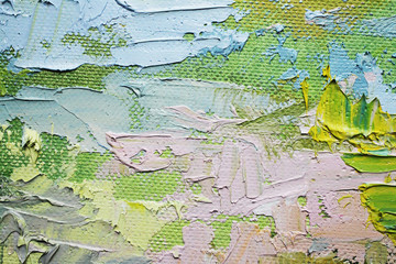 Artists oil paints multicolored closeup abstract background.