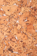 Close-up background and texture of cork board wood surface