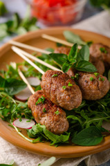 Grilled minced beef meat