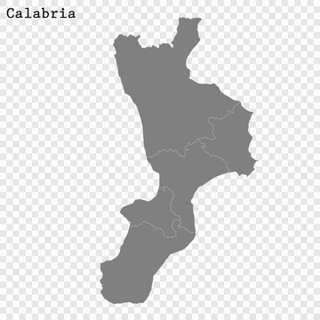 High Quality map is a state of Italy