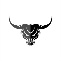 BULLS HEAD MASCOT LOGO DESIGN