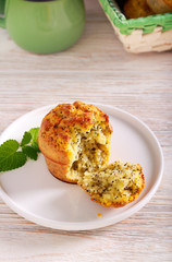Lemon and poppy seed muffin