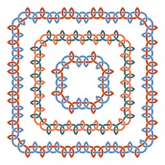 Three colored celtic frames. It consists of patterns. Vector set