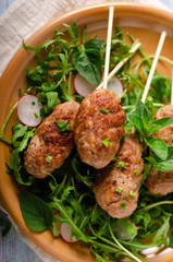 Grilled minced beef meat