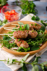 Grilled minced beef meat