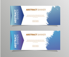 Set of banner templates. Bright modern abstract design. Can be used in website, magazine or advertising. White and gray background.