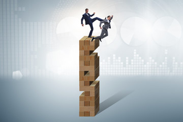 Business competition concept with two businessmen