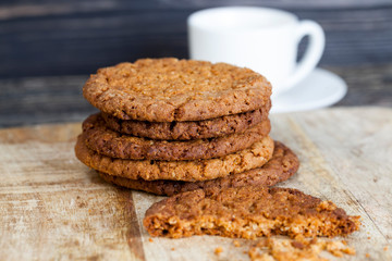 Cookies oatmeal, mug