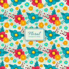 Trendy Seamless Floral Pattern in Vector illustration