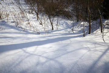 snow drifts winter.