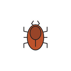 mite pest vector icon concept, isolated on white background