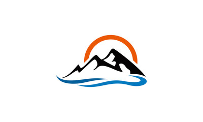 scenery mountain peak logo