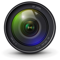 Camera lens 3D icon