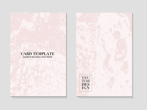Marble card Abstract Grunge Pattina effect Pastel soft rose Texture wedding invitation. Card template design, pink tender decoration vintage style decoration 2019