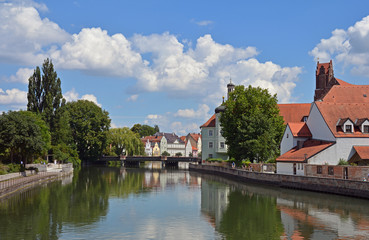 Obraz premium An der Isar in Landshut
