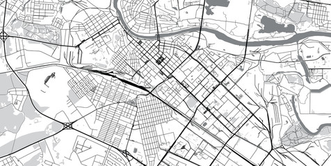Fototapeta na wymiar Urban vector city map of Tyumen, Russia