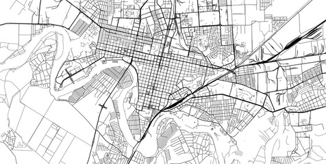 Fototapeta na wymiar Urban vector city map of krasnodar, Russia