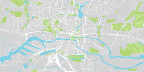 Urban vector city map of kaliningrad, Russia