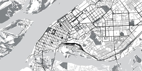 Fototapeta na wymiar Urban vector city map of Samara, Russia