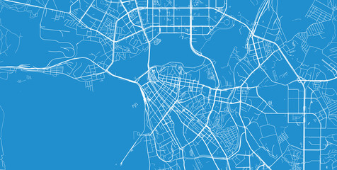Urban vector city map of Kazen, Russia