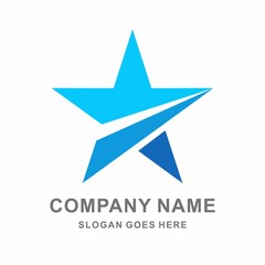 Obraz premium Triangle Star Arrow Business Company Vector Logo Design