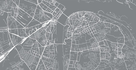 Urban vector city map of Nizhny Novgorod, Russia