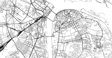 Urban vector city map of Nizhny Novgorod, Russia