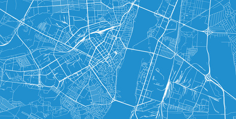Urban vector city map of Voronezh, Russia