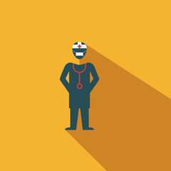 Doctor Assistant Flat icon - Vector